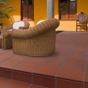 Color clinker tiles 24x24 red