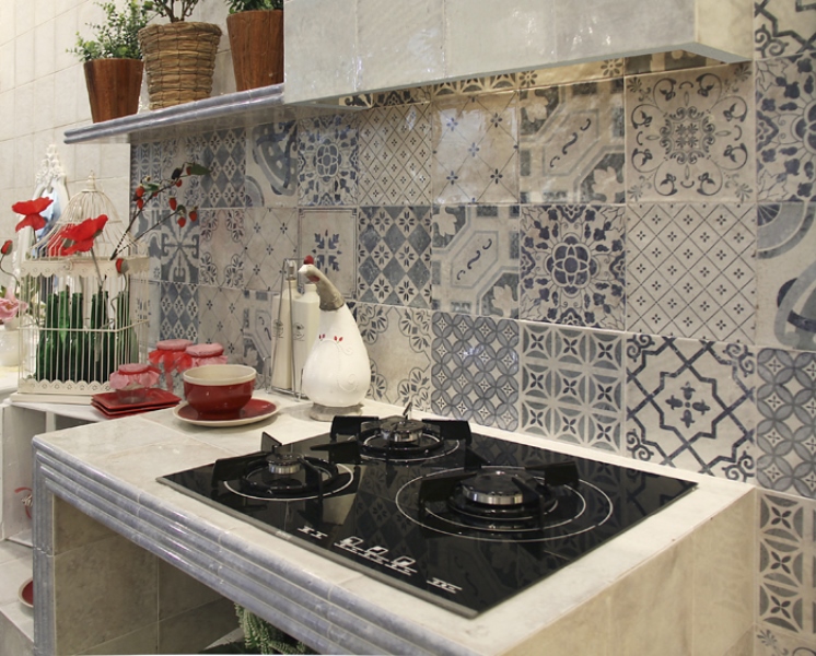 Kitchen tiles Milano blue Sverige