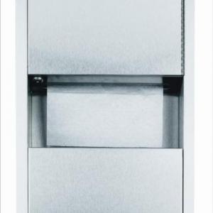 Paper towel dispenser and bin, stainless steel 12047.S
