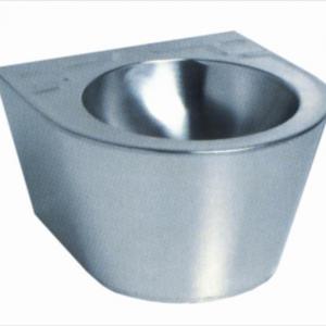 Stainless steel conical wall prison washbasin 420x410 hidden installation 13035.P.S