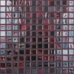 Vidrepur mosaic Pincel Negro-Rojo 25x25