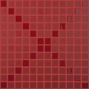 Vidrepur mosaic Rojo Trento 25X25