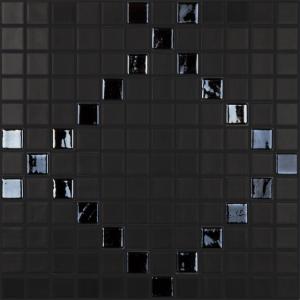 Vidrepur mosaic Negro Rombo 25X25